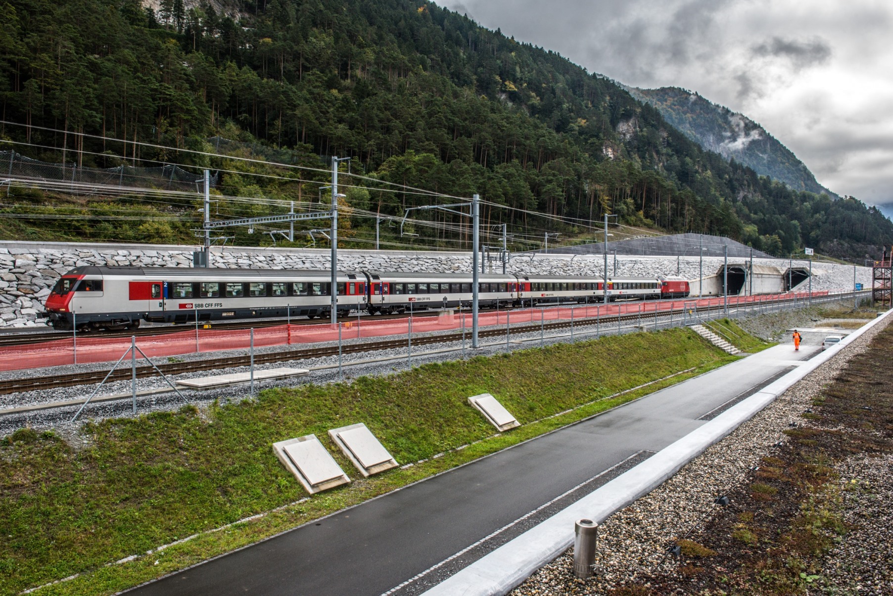 Inbetriebsetzung Nordportal Gotthard-Basistunnel, Erstfeld, Zentralschweiz / Commissioning Nordportal Gotthard Base Tunnel, Central Switzerland