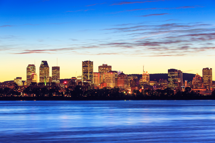 Montreal Skyline during sunset