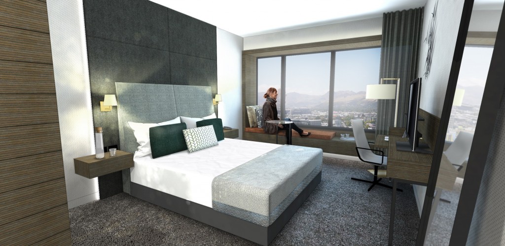 An artist’s impression of a room at Crowne Plaza Christchurch