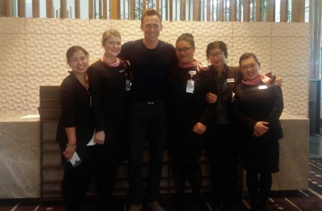 Tom Hiddleston at Plaza Premium Lounge Brisbane