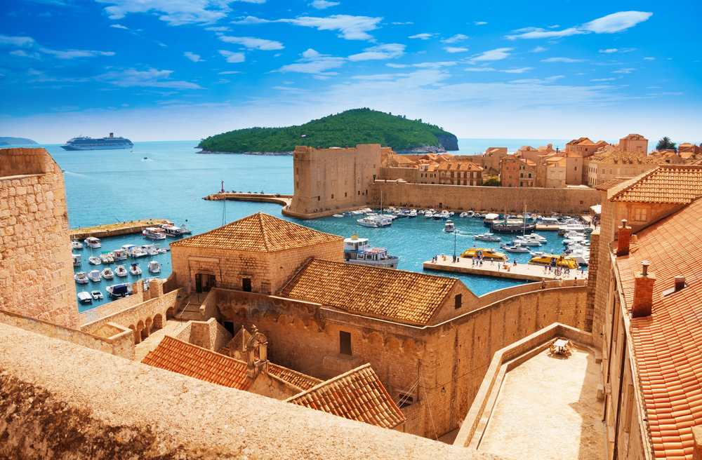 Port of Dubrovnik from the old city walls_shutterstock_148995788