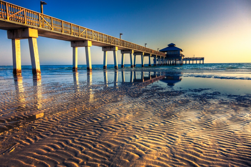 Fort Myers Beach pier, Florida, USA.