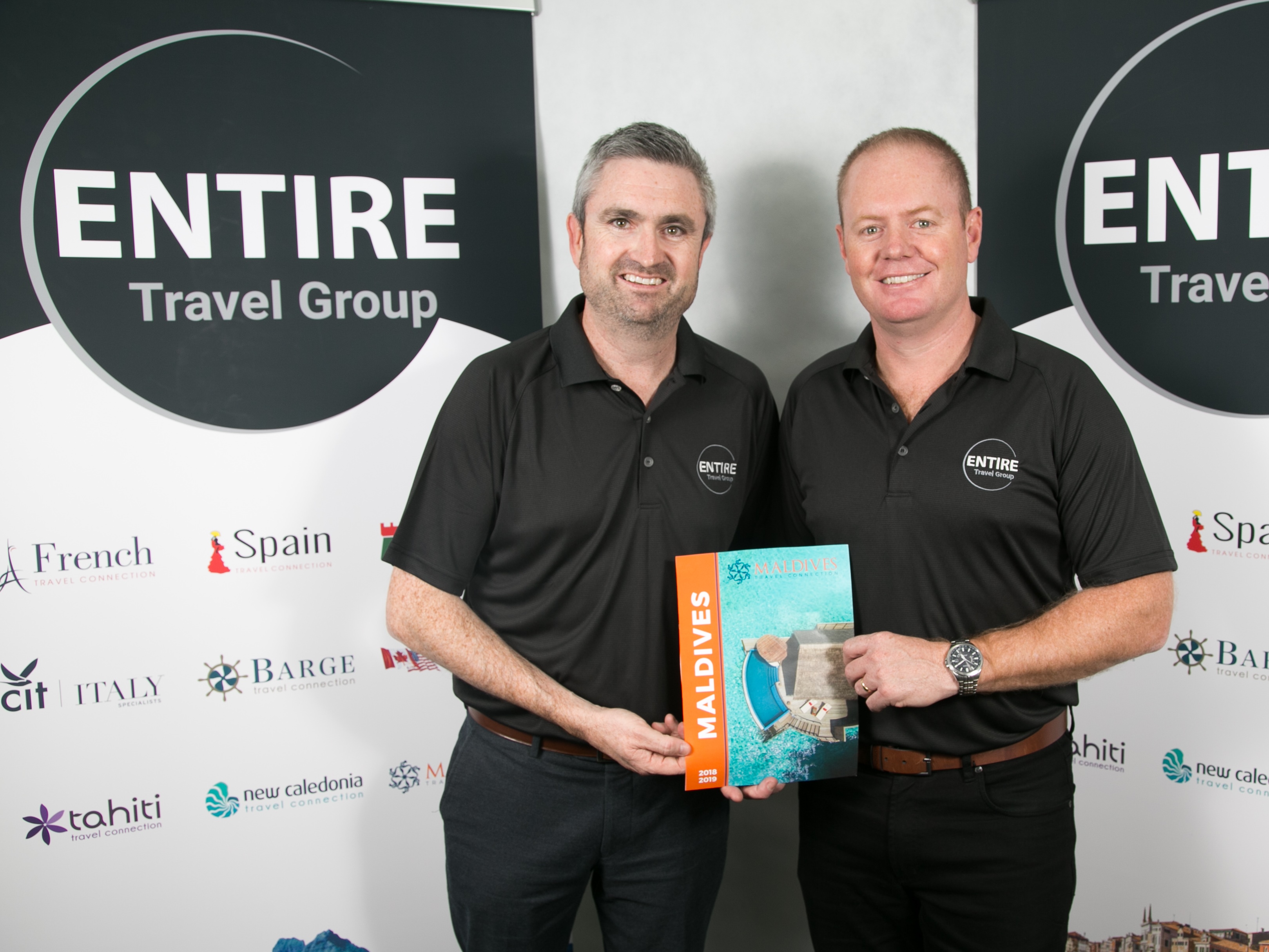 (L-R) Entire Travel Group Sales & Marketing Director Greg McCallum and CEO Brad McDonnell