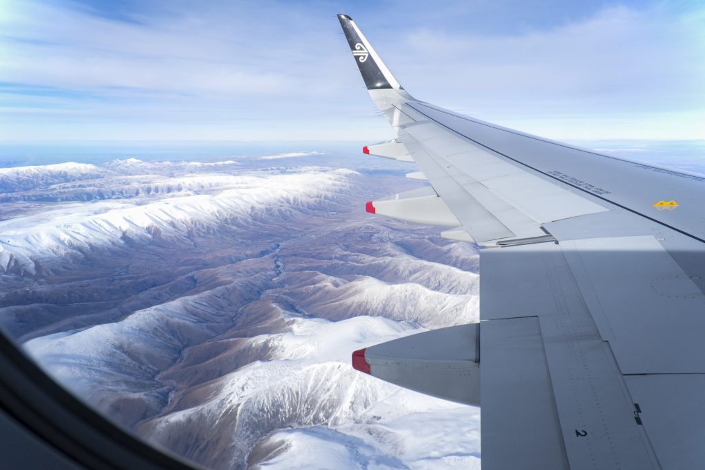 Air New Zealand over Queenstown