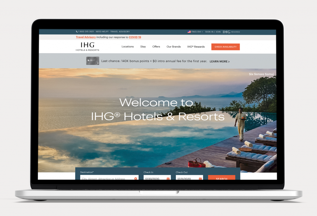 ihg travel agent website